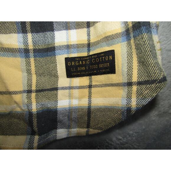 L.L. Bean x Todd Snyder Organic Cotton Flannel Shirt Men’s S Plaid Elbow Patch - Picture 2 of 8